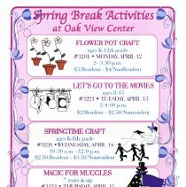 Oak View Activities Poster, 2004