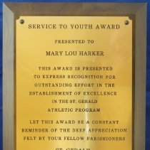 Mary Lou Harker Volleyball Plaque