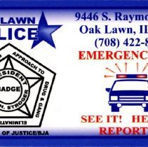 Oak Lawn Police Dept Refrigerator Magnet