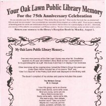 Oak Lawn Public Library Memory Compilation, 2011