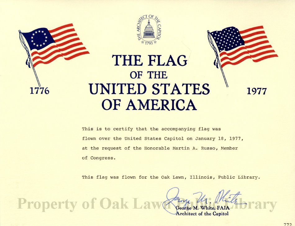 US Flag Certificate