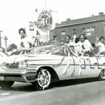 Oak Lawn Community High School Cheerleaders in Homecoming Pararde