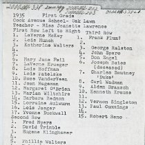 Cook Avenue School 1st Grade Class, Circa 1935