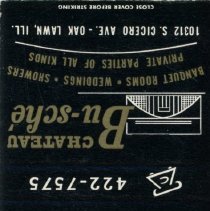 Chateau Bu-sche' Matchbook