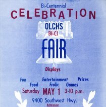 OLCHS Bi-Centennial Fair Poster, 1976