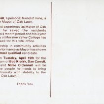 Thomas V. Powell Promotional Postcard