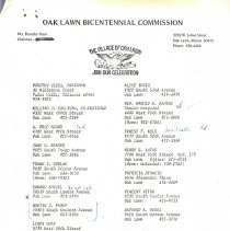 Bicentennial Commission Mailing List