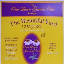 Oak Lawn Garden Club Beautiful Yard Poster, 2011
