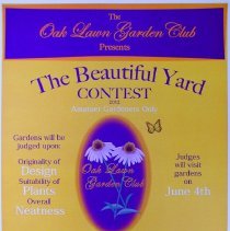 Oak Lawn Garden Club Beautiful Yard Poster, 2012