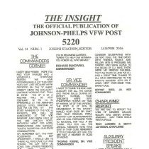 V.F.W. Newsletters, 2016