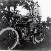 Harry Fletcher on Police Motorcycle