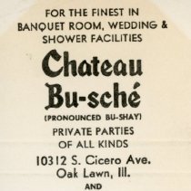 Chateau Bu-sche' Matchbook
