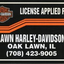 Harley-Davidson Promotional License Plate