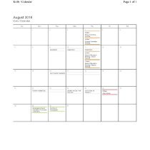 Kolb Elementary School Calendar, 2016-17