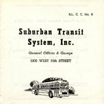 Suburban Transit System Bus Schedule, 1958