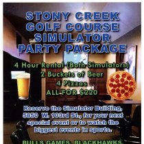 Stony Creek Golf Simulator Poster, 2017