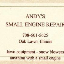 Andy's Small Engine Repair Business Card