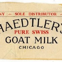 Haedtler's Goat Milk Advertisement, 1925