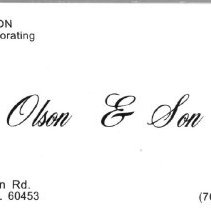 Olson & Son Business Card