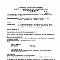 Community High School District Minutes, 2017-18