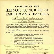 Oak Lawn P.T.A. Charter, 1932