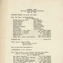 Oak Lawn P.T.A. Fathers' Night Program, 1933