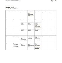 Columbus Manor Elementary School Calendar, 2017-18