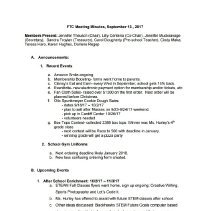 St. Linus FTC Minutes, 2017-18