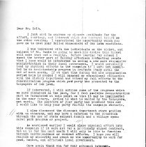 William P. Birth Letter, 1973