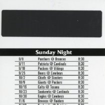 Village of Oak Lawn Bears Magnet Schedule, 2016