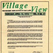 Oak Lawn 1st Party Campaign Flier, 1981