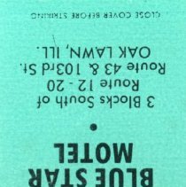 Blue Star Motel Matchbook