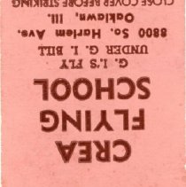 Crea Flying School Matchbook