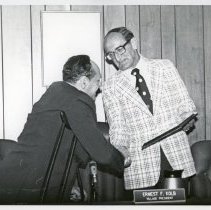 Kolb Presents Municipal Service Award to Dumke