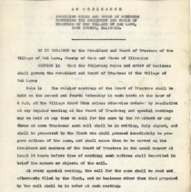 Village Rules Ordinance, 1926