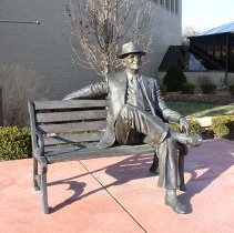 Ernie Kolb Statue at Village Hall