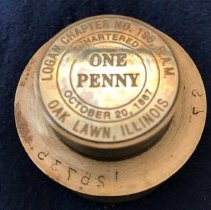 Logan Chapter No. 196 Penny Die Stamp