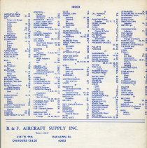 B. & F. Aircraft and Supply Catalog
