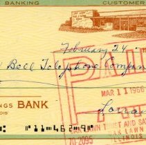 Oak Lawn Trust and Savings Bank Check