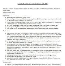 Oak Lawn Baseball Board Minutes, 2020