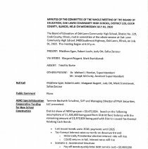 Oak Lawn School District Board of Education Minutes, 2020-21