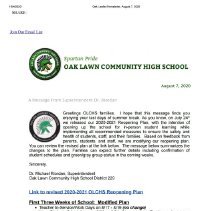 OLCHS Oak Leaflet, 2020-21