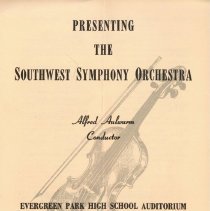 Southwest Symphony Orchestra Programs, 1969-70