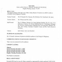 Oak Lawn Public Library Board of Trustees Minutes, 2021