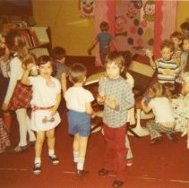 Children search for hidden Easter eggs