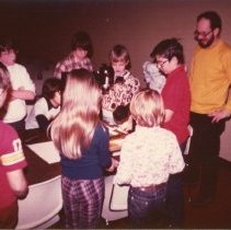 Children take turns making animations