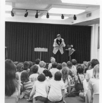 Robert Burton entertaining children