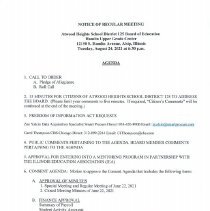 School District 125 Board Packets, 2021-22