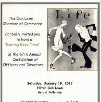 Chamber of Commerce Installation Dinner Invitation, 2013