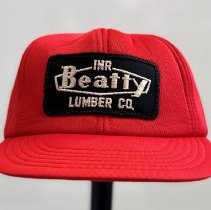 INR Beatty Lumber Company hat, black & white patch, front